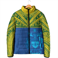 Solomon Islands Rugby Custom Padded Jacket Simple Coat of arm Polynesian Pattern LT9 - Polynesian Pride