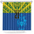 Solomon Islands Rugby Custom Shower Curtain Simple Coat of arm Polynesian Pattern