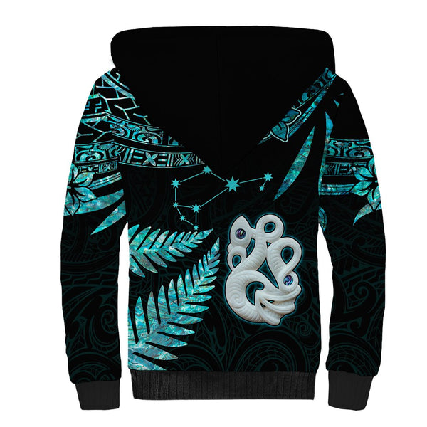Custom Matariki New Zealand Polo Shirt Maori Manaia with Paua Shell Aqua LT9 main image 1