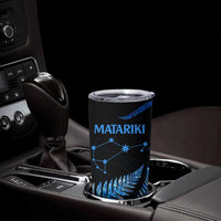 Matariki New Zealand Tumbler Cup Maori Manaia with Paua Shell - Blue