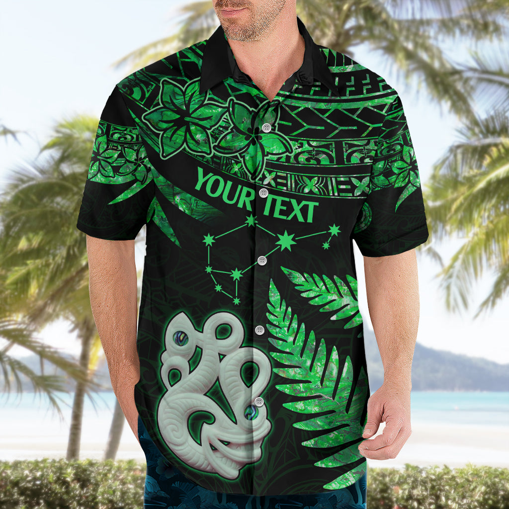 Custom Maori Hawaiian Shirt Matariki Stars Manaia with Paua Shell - Green LT9 - Polynesian Pride