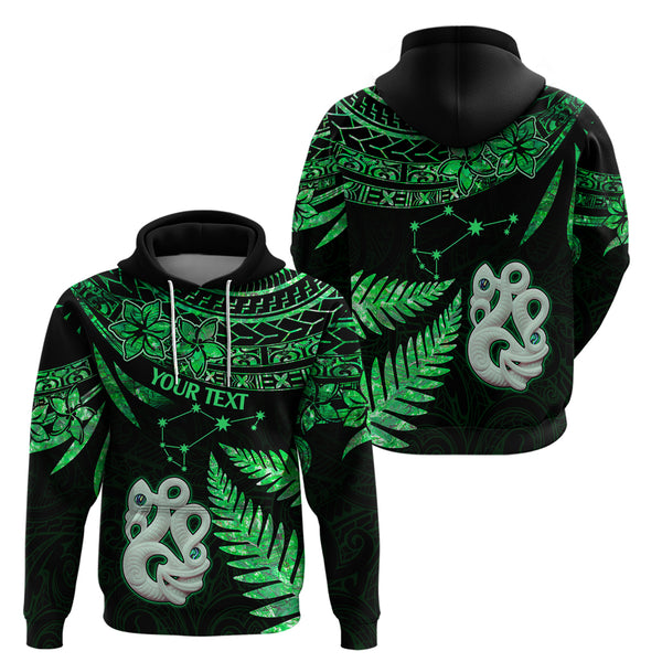 Personalised Maori New Year Sherpa Hoodie Matariki Mix Paua Shell LT7 main image 1