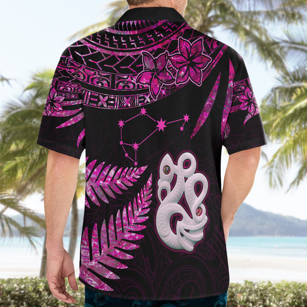 Custom New Zealand Hawaiian Shirt Matariki NZ Manaia with Paua Shell - Pink LT9 - Polynesian Pride