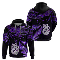 New Zealand Hoodie Matariki NZ Manaia with Paua Shell Purple LT9 - Polynesian Pride