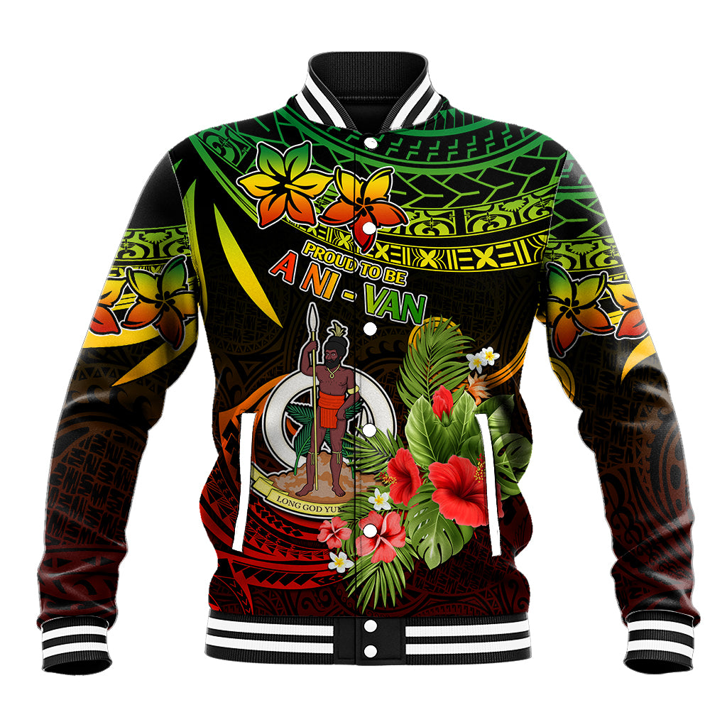 Vanuatu Islands Baseball Jacket Proud To Be A Ni-Van LT9 Unisex Reggae - Polynesian Pride