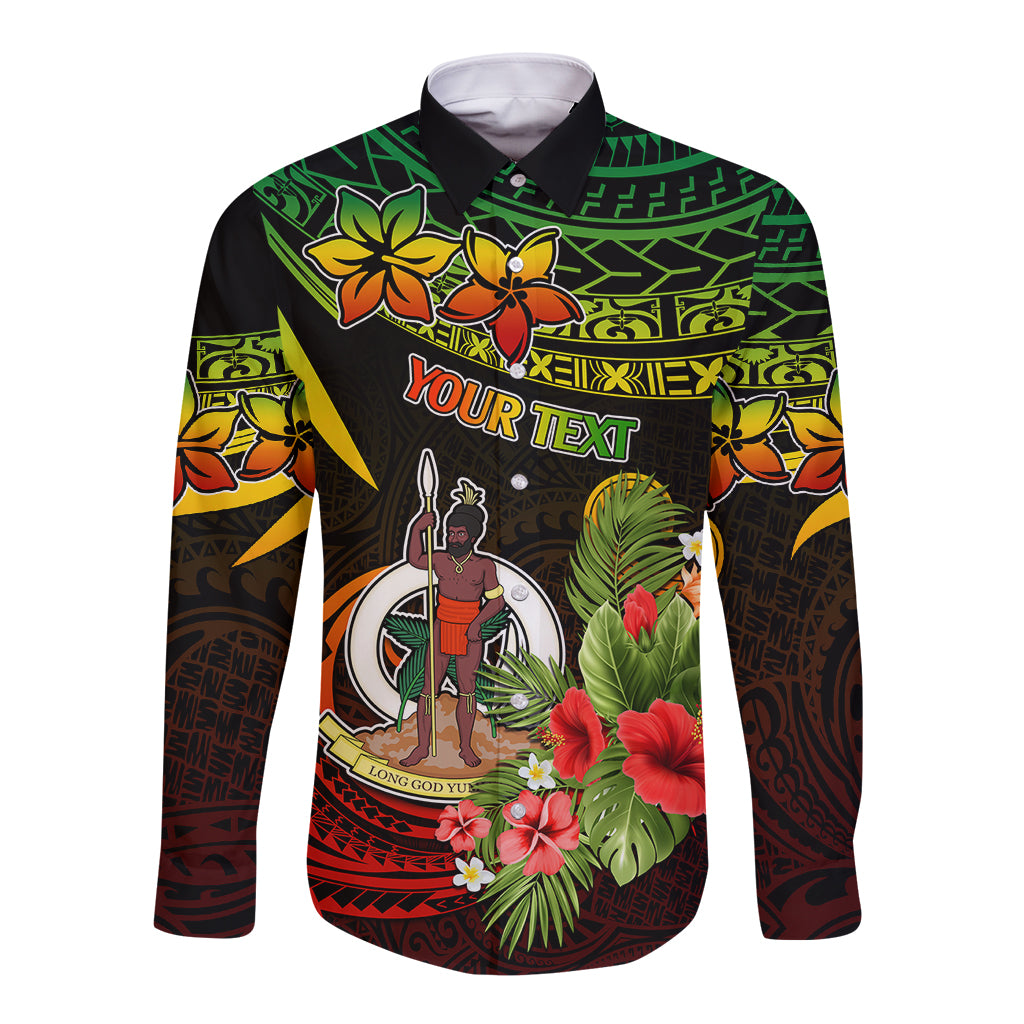 Custom Vanuatu Islands Long Sleeve Button Shirt Proud To Be A Ni-Van LT9 Unisex Reggae - Polynesian Pride