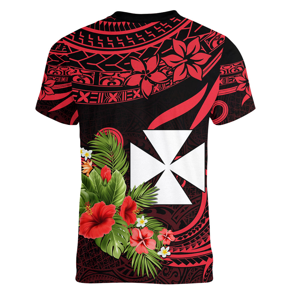Custom Wallis and Futuna Women V Neck T Shirt Happy Territory Day LT9 - Polynesian Pride