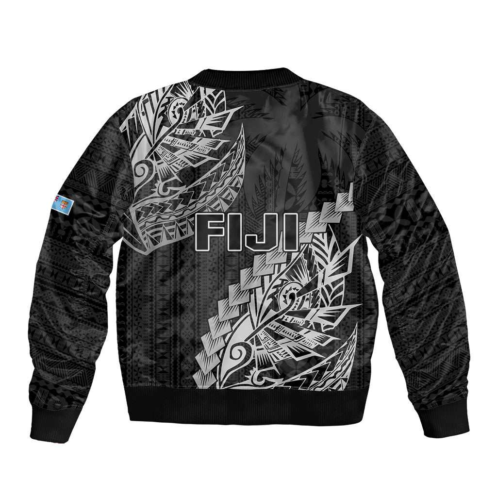 Fiji Rugby Bomber Jacket Kaiviti Fijian Tribal World Cup Black LT9 - Polynesian Pride