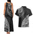 Fiji Rugby Couples Matching Tank Maxi Dress and Hawaiian Shirt Kaiviti Fijian Tribal World Cup Black LT9 - Polynesian Pride