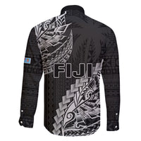 Fiji Rugby Family Matching Mermaid Dress and Hawaiian Shirt Kaiviti Fijian Tribal World Cup Black LT9 - Polynesian Pride