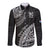 Fiji Rugby Long Sleeve Button Shirt Kaiviti Fijian Tribal World Cup Black LT9 Unisex Black - Polynesian Pride