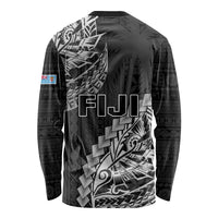 Fiji Rugby Long Sleeve Shirt Kaiviti Fijian Tribal World Cup Black LT9 - Polynesian Pride