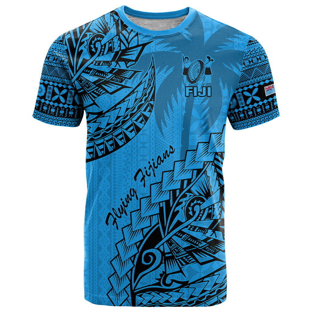 Fiji Rugby T Shirt Kaiviti Fijian Tribal World Cup Blue No1 LT9 Blue - Polynesian Pride