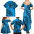 Custom Fiji Rugby Family Matching Summer Maxi Dress and Hawaiian Shirt Kaiviti Fijian Tribal World Cup Blue No1 LT9 - Polynesian Pride