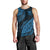 Custom Fiji Rugby Men Tank Top Kaiviti Fijian Tribal World Cup Blue No2 LT9 - Polynesian Pride
