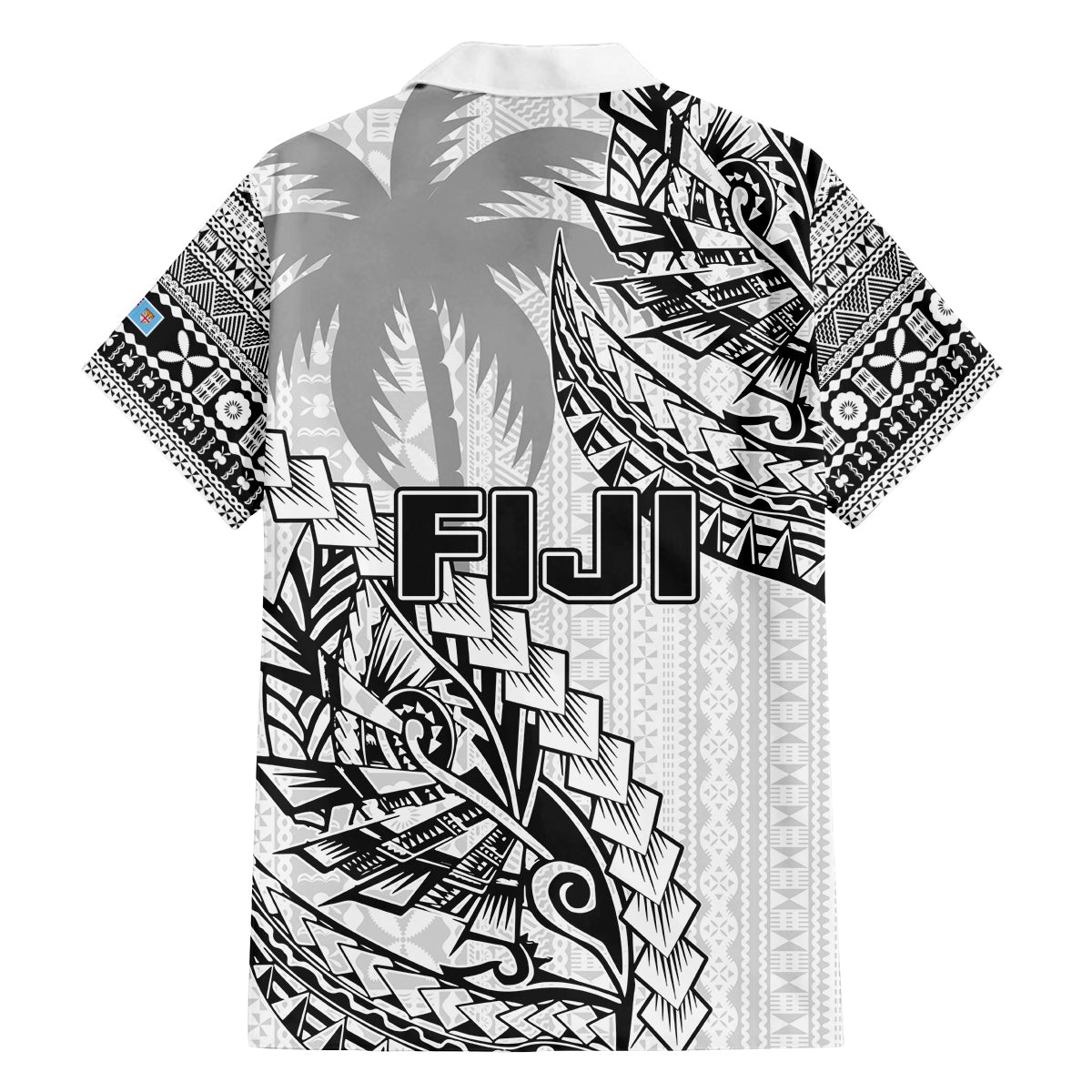 Fiji Rugby Family Matching Tank Maxi Dress and Hawaiian Shirt Kaiviti Fijian Tribal World Cup White LT9 - Polynesian Pride