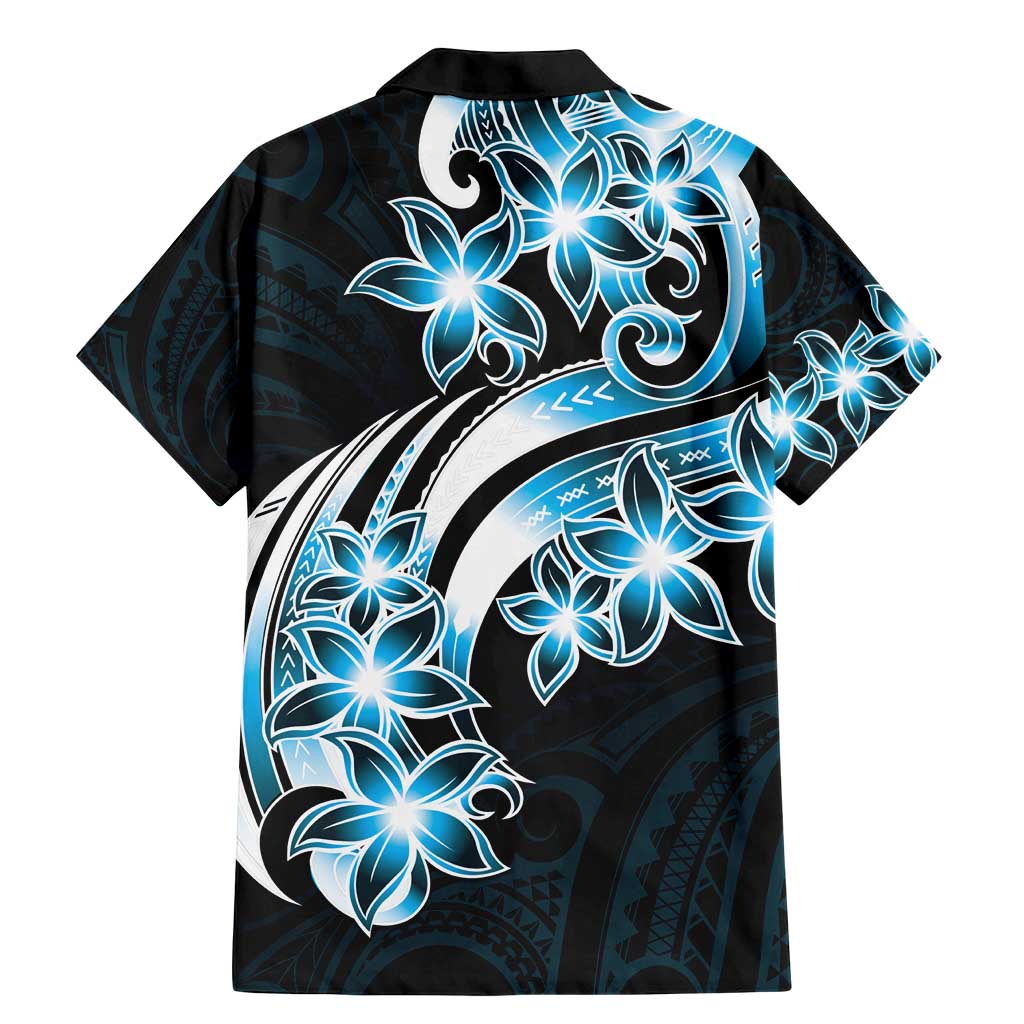 Plumeria Tribal Tattoo Family Matching Mermaid Dress and Hawaiian Shirt Blue Polynesian Pattern LT9 - Polynesian Pride
