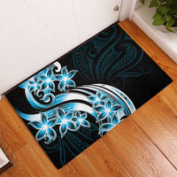 Plumeria Tribal Tattoo Rubber Doormat Blue Polynesian Pattern LT9 - Polynesian Pride