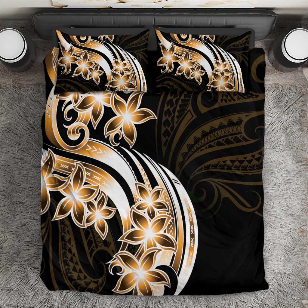 Plumeria Tribal Tattoo Bedding Set Gold Polynesian Pattern LT9 Gold - Polynesian Pride