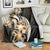 Plumeria Tribal Tattoo Blanket Gold Polynesian Pattern