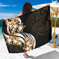 Plumeria Tribal Tattoo Sarong Gold Polynesian Pattern