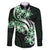 Plumeria Tribal Tattoo Family Matching Mermaid Dress and Hawaiian Shirt Green Polynesian Pattern