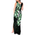 Plumeria Tribal Tattoo Tank Maxi Dress Green Polynesian Pattern