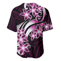 Plumeria Tribal Tattoo Baseball Jersey Pink Polynesian Pattern LT9 - Polynesian Pride