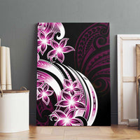 Plumeria Tribal Tattoo Canvas Wall Art Pink Polynesian Pattern