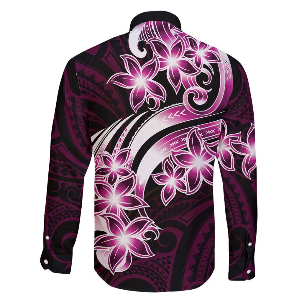 Plumeria Tribal Tattoo Family Matching Mermaid Dress and Hawaiian Shirt Pink Polynesian Pattern LT9 - Polynesian Pride