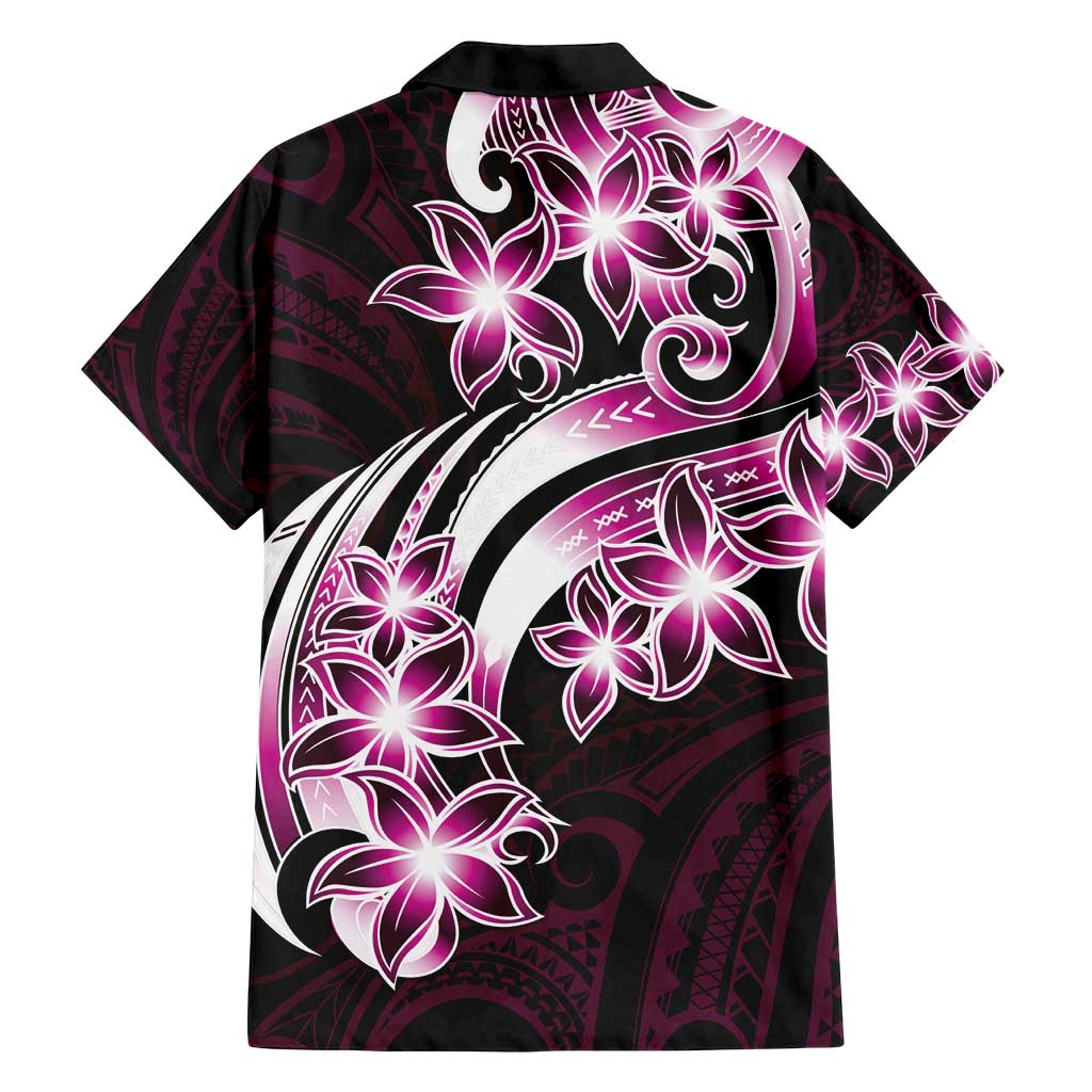 Plumeria Tribal Tattoo Family Matching Tank Maxi Dress and Hawaiian Shirt Pink Polynesian Pattern LT9 - Polynesian Pride