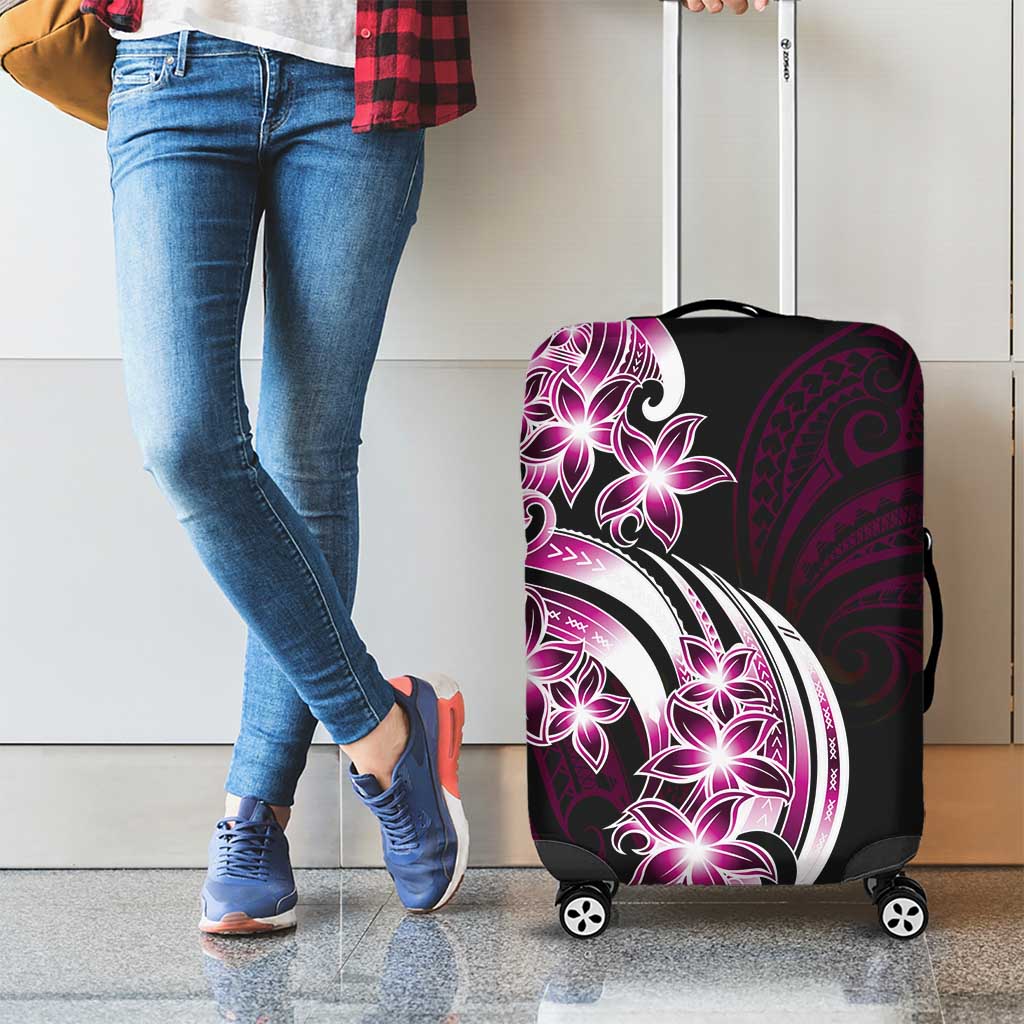 Plumeria Tribal Tattoo Luggage Cover Pink Polynesian Pattern LT9 - Polynesian Pride