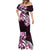 Plumeria Tribal Tattoo Mermaid Dress Pink Polynesian Pattern