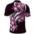 Plumeria Tribal Tattoo Polo Shirt Pink Polynesian Pattern