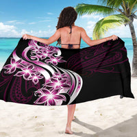 Plumeria Tribal Tattoo Sarong Pink Polynesian Pattern