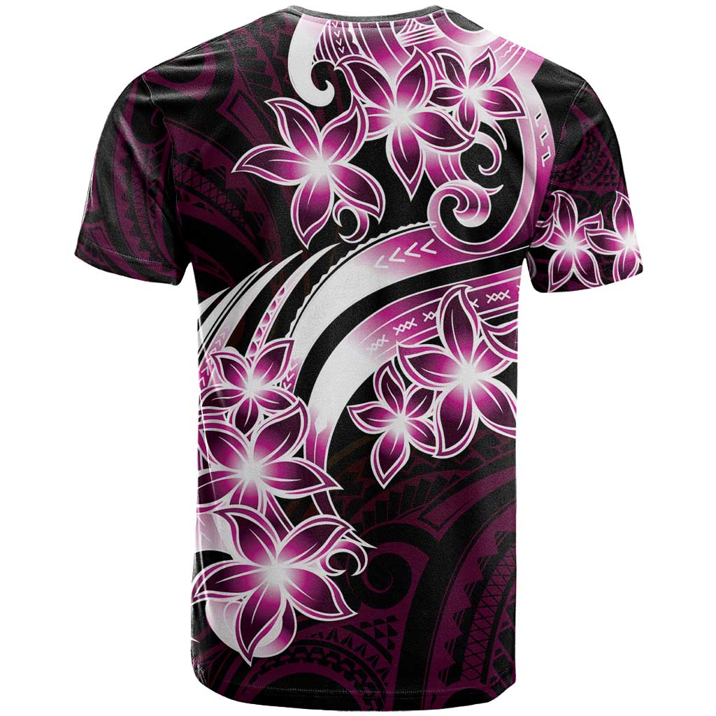 Plumeria Tribal Tattoo T Shirt Pink Polynesian Pattern