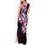 Plumeria Tribal Tattoo Tank Maxi Dress Pink Polynesian Pattern