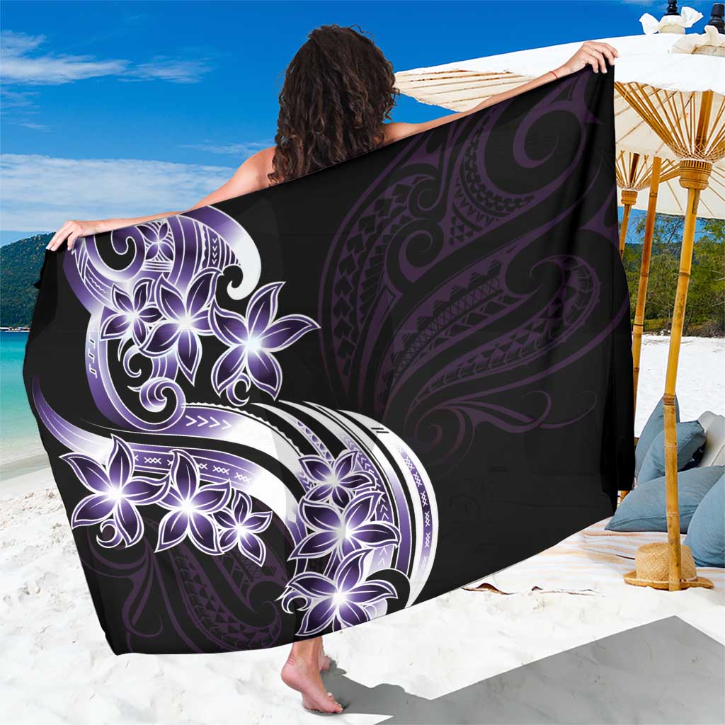 Plumeria Tribal Tattoo Sarong Purple Polynesian Pattern LT9 One Size 44 x 66 inches Purple - Polynesian Pride