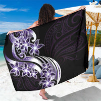 Plumeria Tribal Tattoo Sarong Purple Polynesian Pattern