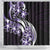 Plumeria Tribal Tattoo Shower Curtain Purple Polynesian Pattern