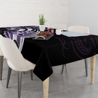 Plumeria Tribal Tattoo Tablecloth Purple Polynesian Pattern