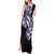 Plumeria Tribal Tattoo Tank Maxi Dress Purple Polynesian Pattern