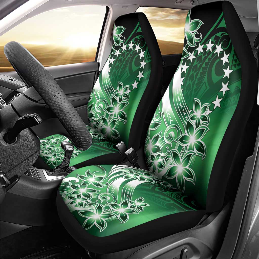 Cook Islands Tattoo Car Seat Cover Plumeria Polynesian Pattern