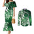 Cook Islands Tattoo Couples Matching Mermaid Dress and Long Sleeve Button Shirt Plumeria Polynesian Pattern