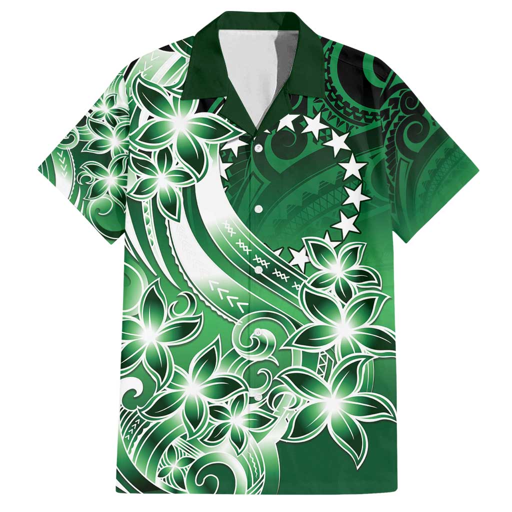 Cook Islands Tattoo Family Matching Tank Maxi Dress and Hawaiian Shirt Plumeria Polynesian Pattern