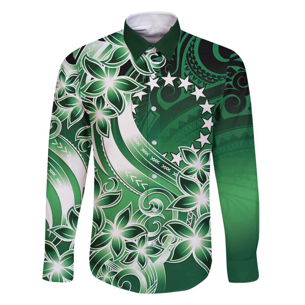 Cook Islands Tattoo Family Matching Tank Maxi Dress and Hawaiian Shirt Plumeria Polynesian Pattern