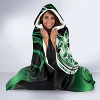 Cook Islands Tattoo Hooded Blanket Plumeria Polynesian Pattern