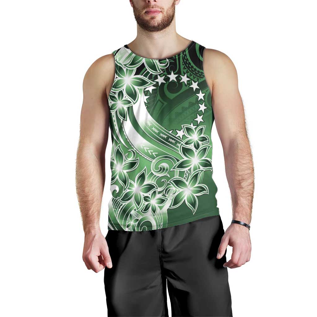 Cook Islands Tattoo Men Tank Top Plumeria Polynesian Pattern