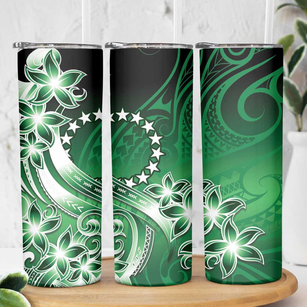 Cook Islands Tattoo Skinny Tumbler Plumeria Polynesian Pattern