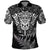New Zealand Rugby Polo Shirt Silver Fern All Black Mix Ta Moko White Style LT9 White - Polynesian Pride